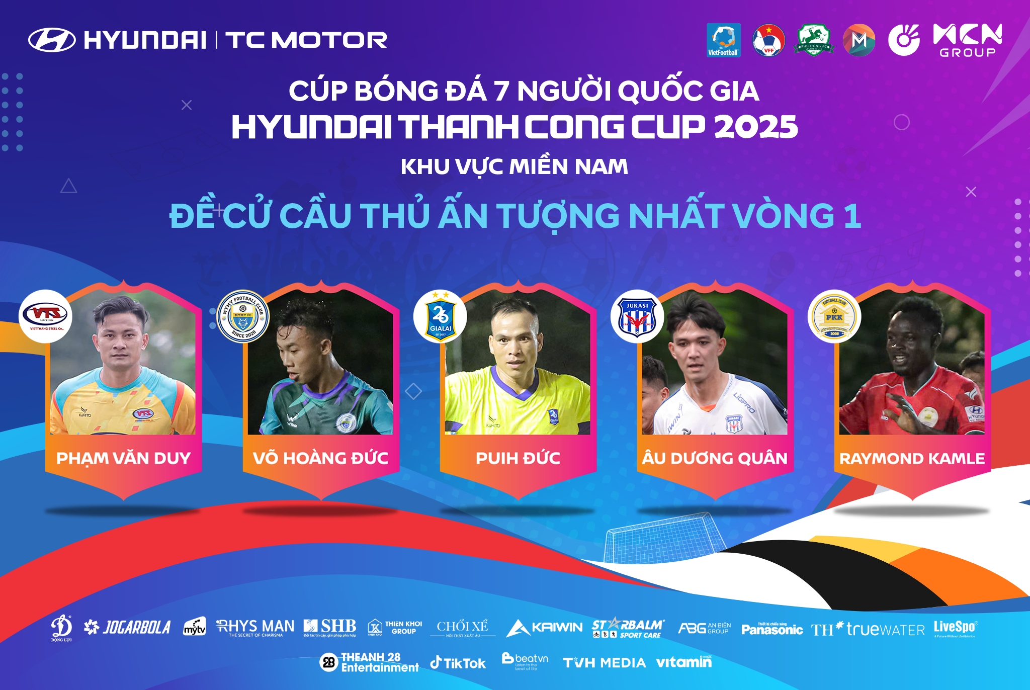 Bình chọn cầu thủ ấn tượng vòng 1 VSC-S5 KV Miền Nam